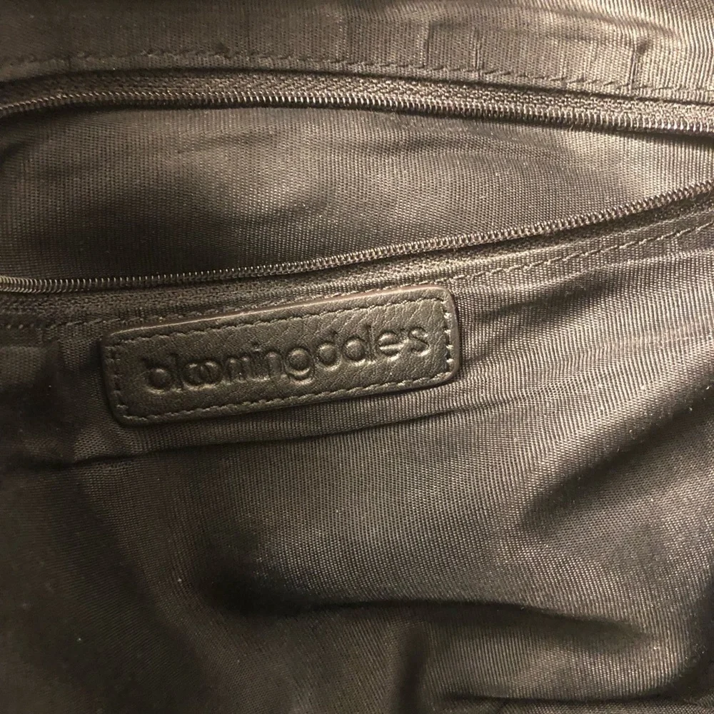 Bloomingdale's Large Double Tasseled Black Hobo Bag